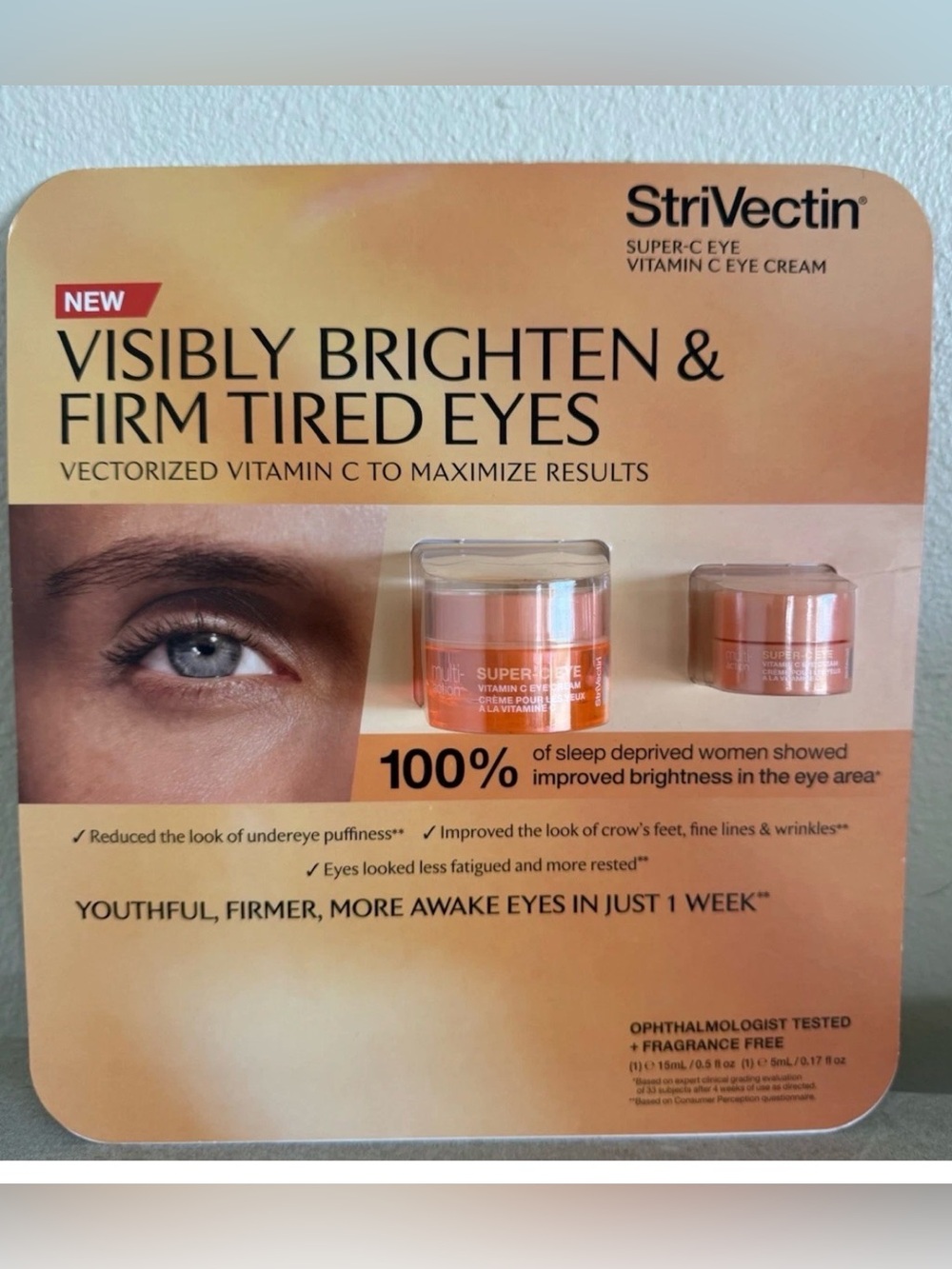 StriVectin Super-C Eye Vitamin C Eye Cream Set New Sealed 0.5oz + 0.17oz new